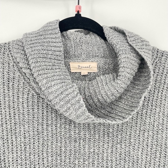 Becaal Womens Long Sleeve Waffle Knit Cowl Neck Long Sleeve Norm Core Sweater Lg - Picture 2 of 10